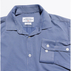 Mizzen+Main 2XL Trim Fit Men's Shirt Long Sleeve Blue Check Spinnaker Wicking